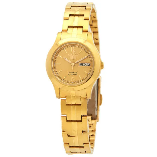 Original Seiko 5 Automatic Gold Dial Ladies Watch SYME02K1 JMS always Watches Original Seiko 5 Automatic Gold Dial Ladies Watch SYME02K1 JMS always Watches