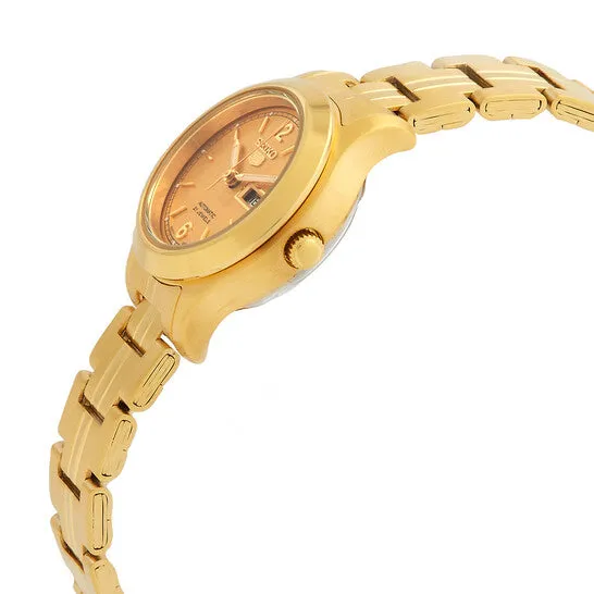 Original Seiko 5 Automatic Gold Dial Ladies Watch SYME02K1 JMS always Watches Original Seiko 5 Automatic Gold Dial Ladies Watch SYME02K1 JMS always Watches