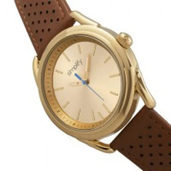 Original Simplify The 5900 Gold Dial Camel Leather Watch sim5903 JMS always Watches Original Simplify The 5900 Gold Dial Camel Leather Watch sim5903 JMS always Watches