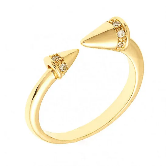 Original Sole du Soleil Lupine Collection Womens 18k YG Plated Spike Fashion Ring JMS always Rings Original Sole du Soleil Lupine Collection Womens 18k YG Plated Spike Fashion Ring JMS always Rings