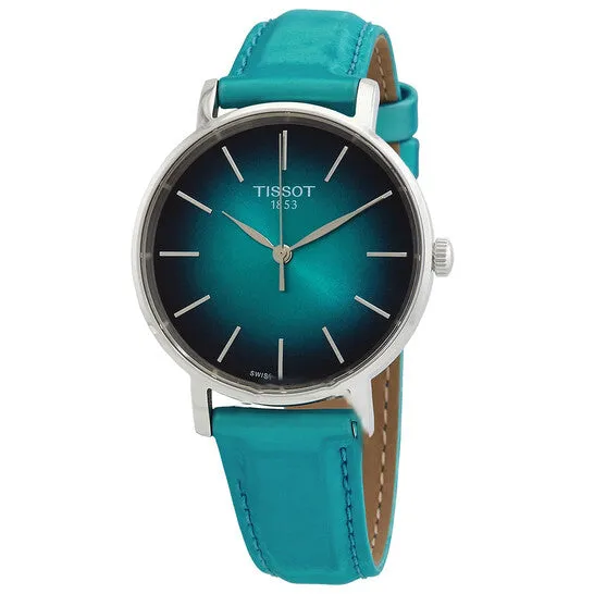 Original Tissot Everytime Lady Quartz Turquoise Dial Watch T1432101709100 JMS always Watches Original Tissot Everytime Lady Quartz Turquoise Dial Watch T1432101709100 JMS always Watches