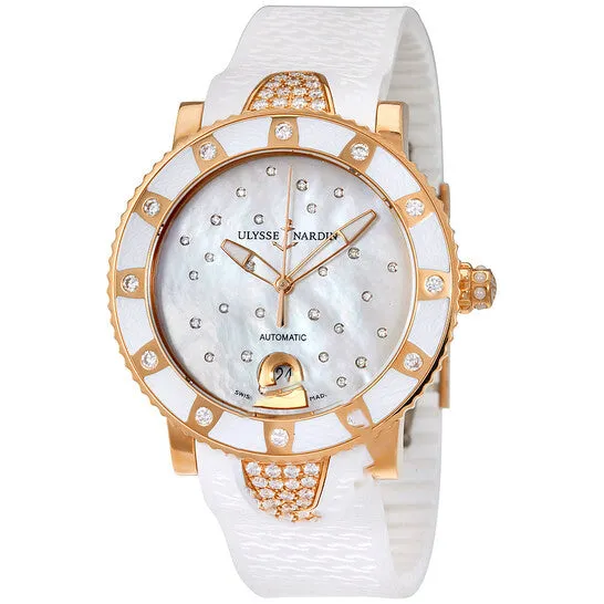 Original Ulysse Nardin Lady Marine Diver Starry Night Mother of Pearl Diamond 18K Rose Gold Automatic Ladies Watch 8106101E3C20 JMS always Necklaces Original Ulysse Nardin Lady Marine Diver Starry Night Mother of Pearl Diamond 18K Rose Gold Automatic Ladies Watch 8106101E3C20 JMS always Necklaces