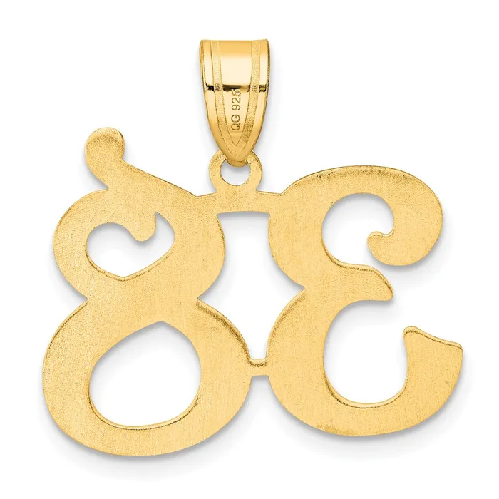 PreStyled Sets 14k Yellow Gold Polished Number 38 Pendant Goldia