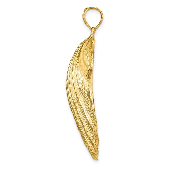 PreStyled Sets 14k Yellow Gold Scallop Shell Pendant Goldia