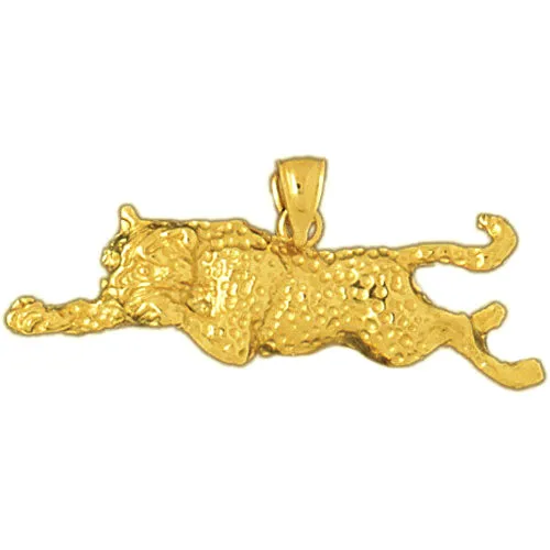 PreStyled Sets Goldia 14K Gold Attacking Tiger Pendant