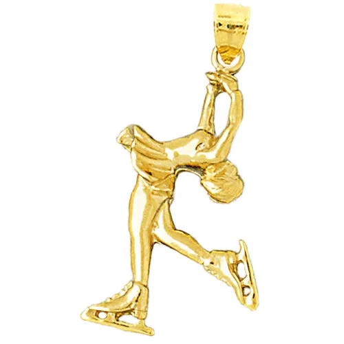 PreStyled Sets Goldia 14K Gold Female Skater Pendant