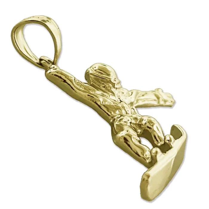 PreStyled Sets Goldia 14K Gold Snowboarder Pendant