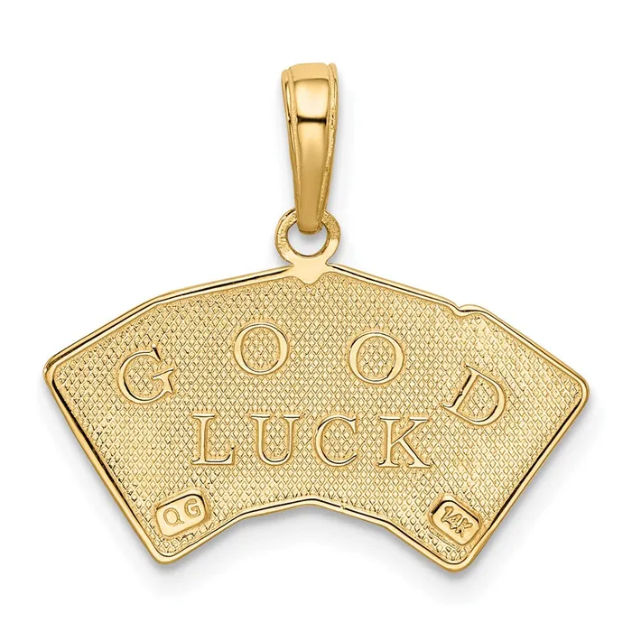 PreStyled Sets Goldia 14k Yellow Gold Aces Playing Cards Pendant