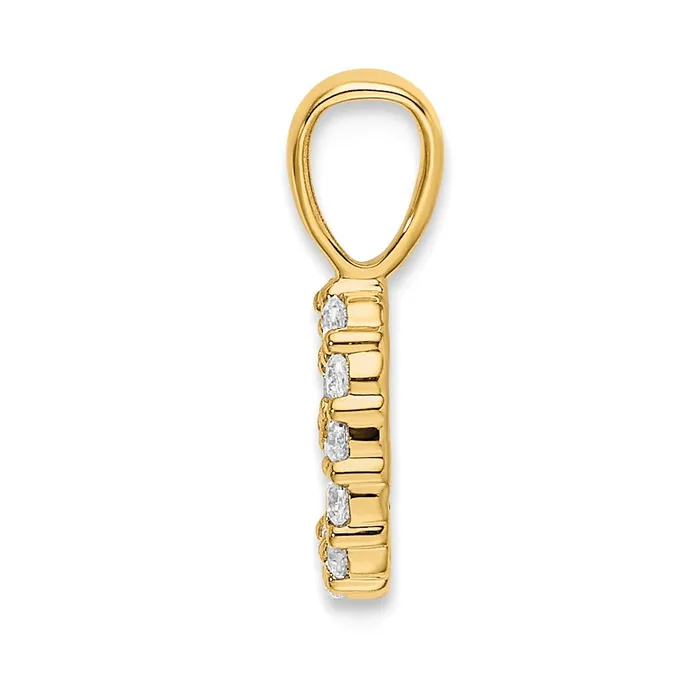 PreStyled Sets Goldia 14K Yellow Gold Real Diamond Number 9 Pendant