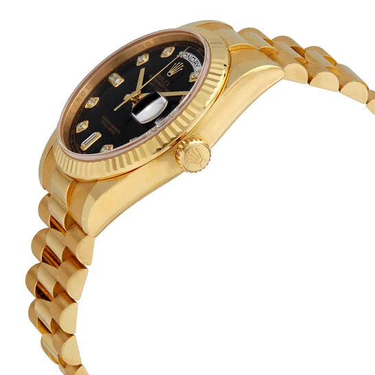 PreStyled Sets JMS always Original Rolex DayDate Black Dial 18K Yellow Gold President Automatic Mens Watch 118238BKDP PreStyled Sets JMS always Original Rolex DayDate Black Dial 18K Yellow Gold President Automatic Mens Watch 118238BKDP