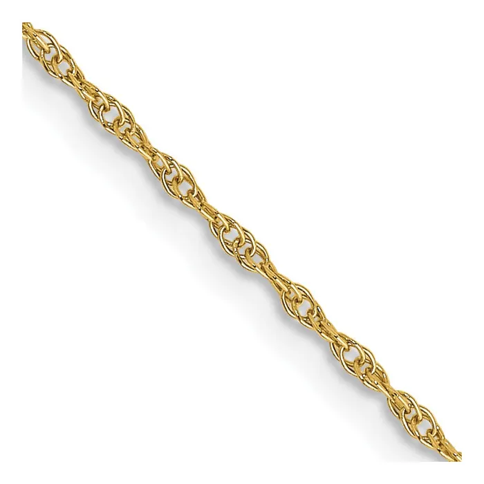 QGold 10K Yellow Gold 95mm Carded Cable Rope Chain Necklace Necklaces
