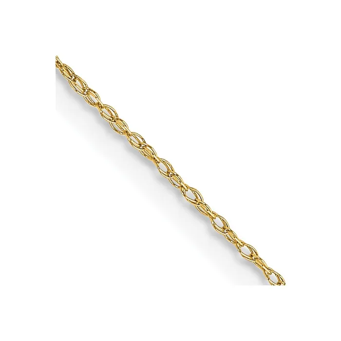 QGold Necklaces 10K Yellow Gold 5mm Carded Cable Rope Chain Necklace