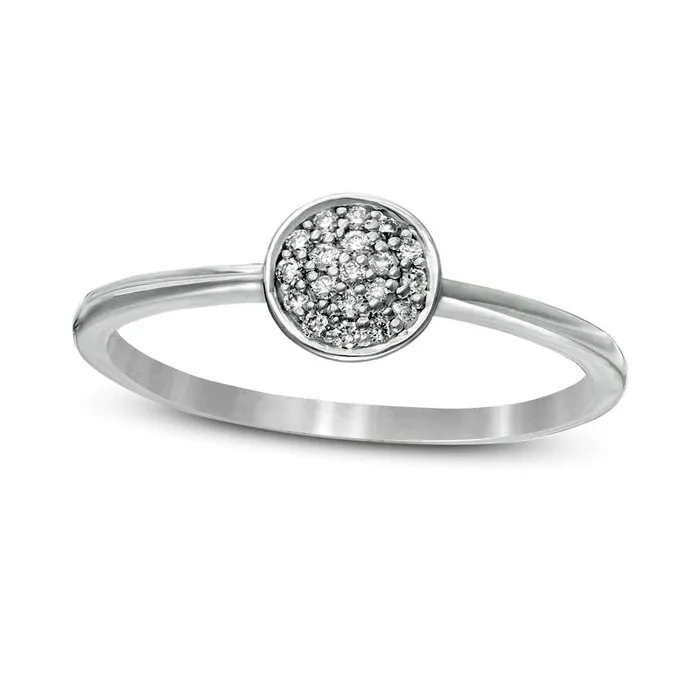 Rings 007 CT TW Composite Natural Diamond Promise Ring in Solid 10K White Gold Goldia Rings 007 CT TW Composite Natural Diamond Promise Ring in Solid 10K White Gold Goldia
