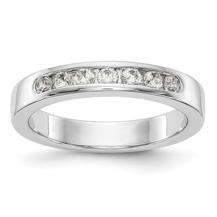 Rings 035ct CZ Solid Real 14K White Gold 723mm Stone Channel Wedding Band Ring Goldia Rings 035ct CZ Solid Real 14K White Gold 723mm Stone Channel Wedding Band Ring Goldia