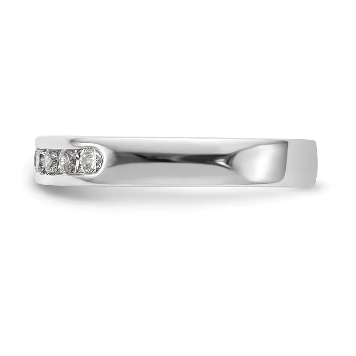 Rings 035ct CZ Solid Real 14K White Gold 723mm Stone Channel Wedding Band Ring Goldia
