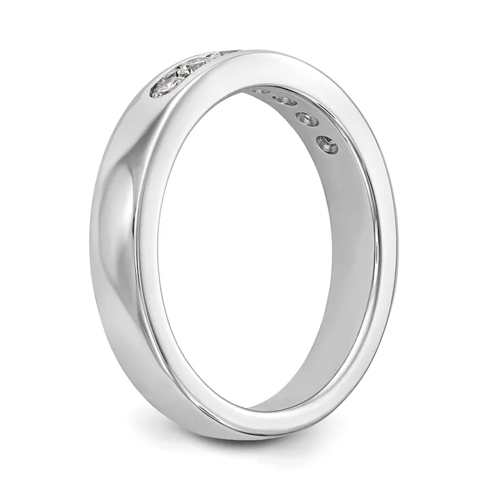 Rings 035ct CZ Solid Real 14K White Gold 723mm Stone Channel Wedding Band Ring Goldia