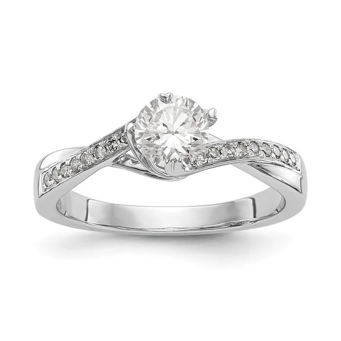 Rings 060 Ct Natural Round Diamond ByPass Engagement Bridal Ring 14K White Gold Goldiacom Rings 060 Ct Natural Round Diamond ByPass Engagement Bridal Ring 14K White Gold Goldiacom