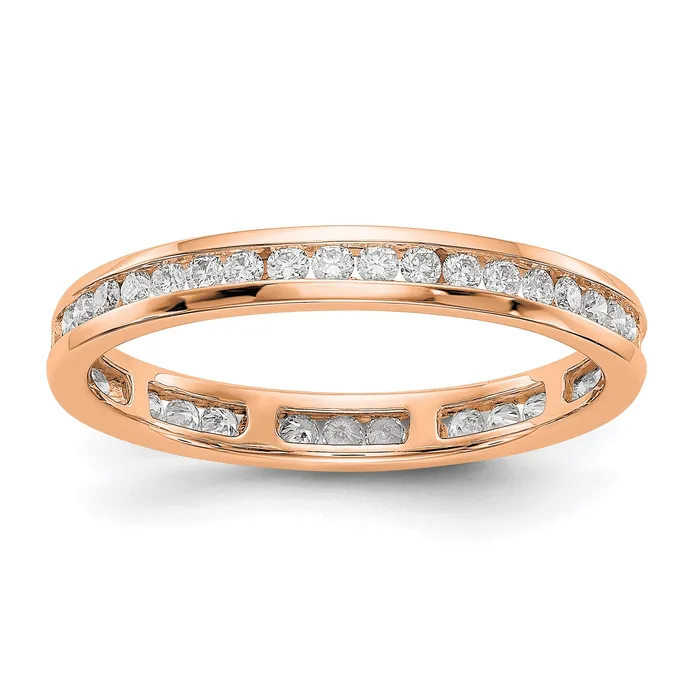 Rings 14k Rose Gold 12 Ct Lab Grown Diamond VSSI G Channel Set Eternity Band Ring Goldia Rings 14k Rose Gold 12 Ct Lab Grown Diamond VSSI G Channel Set Eternity Band Ring Goldia