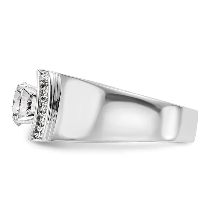 Rings 14k White Gold 14 Ct Lab Grown Diamond VSSI G Peg Set Engagement Ring Goldia