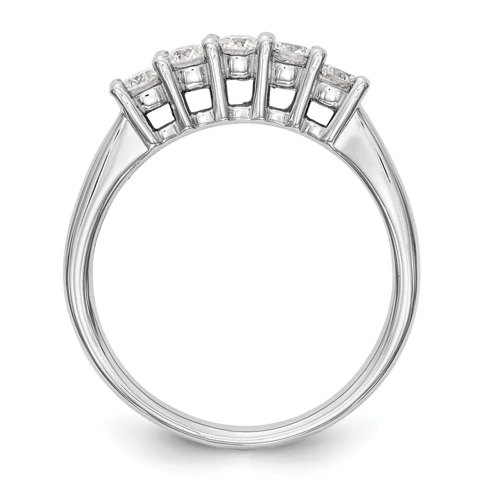 Rings 14K White Gold 5 Stone Diamond Band Goldiacom