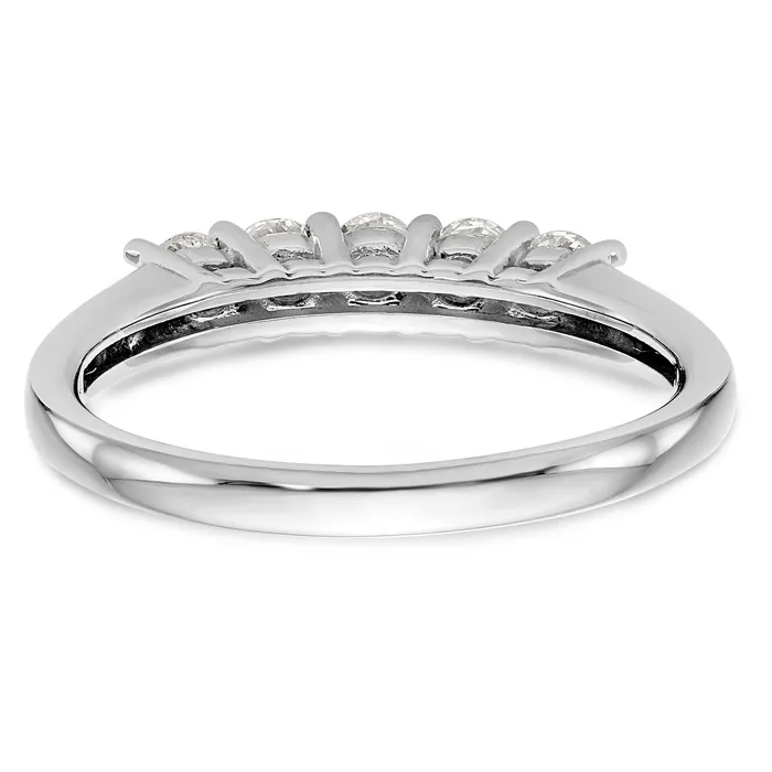 Rings 14K White Gold 5 Stone Diamond Band Goldiacom