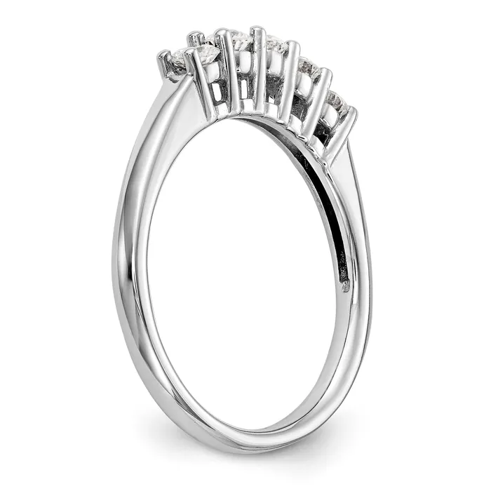 Rings 14K White Gold 5 Stone Diamond Band Goldiacom