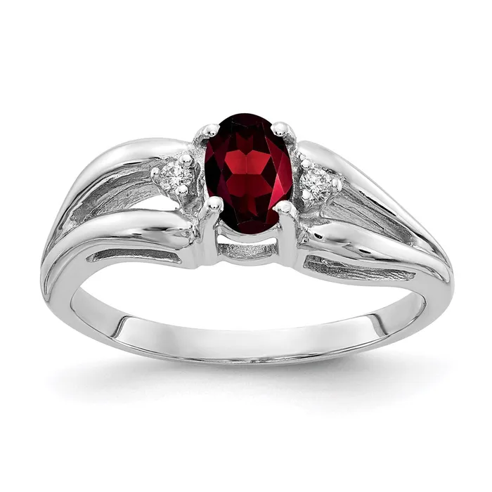 Rings 14k White Gold 6x4mm Oval Garnet Checker AAA Real Diamond ring goldiaca Rings 14k White Gold 6x4mm Oval Garnet Checker AAA Real Diamond ring goldiaca
