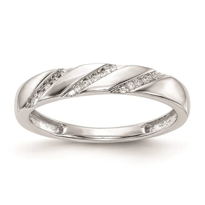 Rings 14K White Gold Complete Real Diamond Trio Ladies Wedding Band Goldiacom