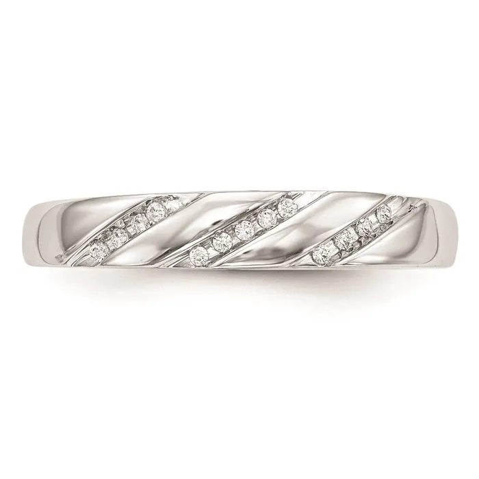 Rings 14K White Gold Complete Real Diamond Trio Ladies Wedding Band Goldiacom