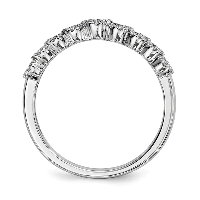 Rings 14k White Gold Real Diamond and Sapphire Polished Ring Goldiacom