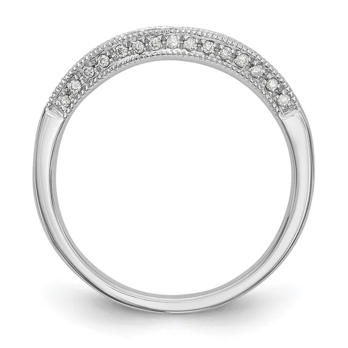 Rings 14K White Gold Real Diamond Band goldiaca