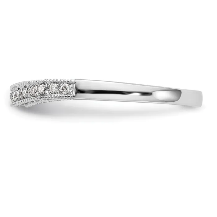 Rings 14K White Gold Real Diamond Band goldiaca