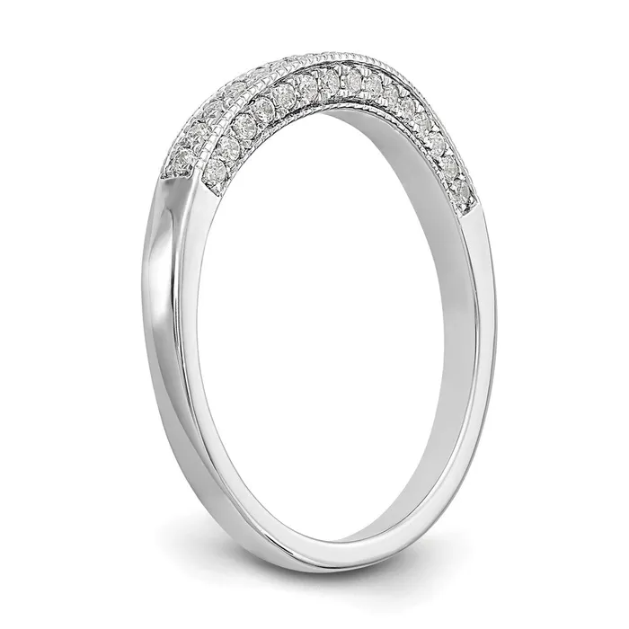 Rings 14K White Gold Real Diamond Band goldiaca