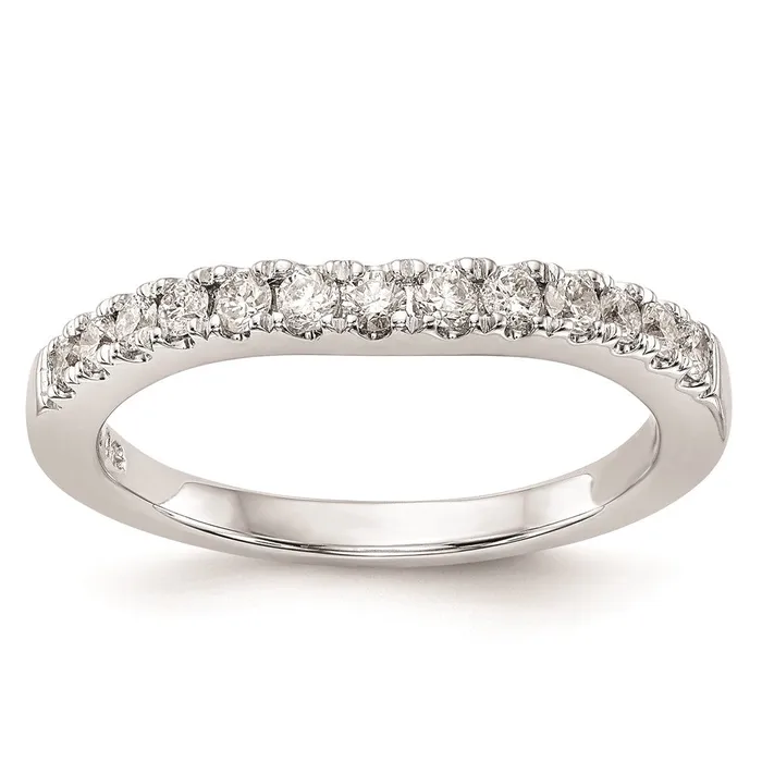 Rings 14k White Gold Real Diamond Wedding Band Goldiacom