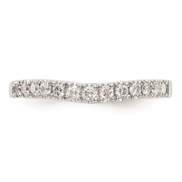 Rings 14K White Gold Real Diamond Wedding Band Goldiacom