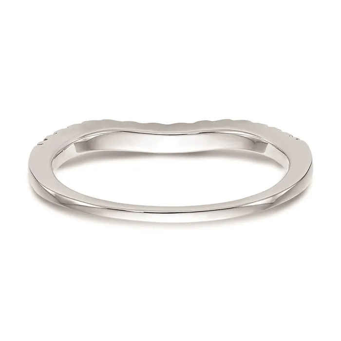 Rings 14K White Gold Real Diamond Wedding Band Goldiacom