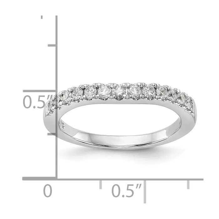Rings 14K White Gold Real Diamond Wedding Band Goldiacom