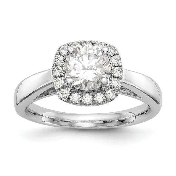 Rings 14k White Gold Round Halo Simulated Diamond Engagement Ring Goldiacom Rings 14k White Gold Round Halo Simulated Diamond Engagement Ring Goldiacom