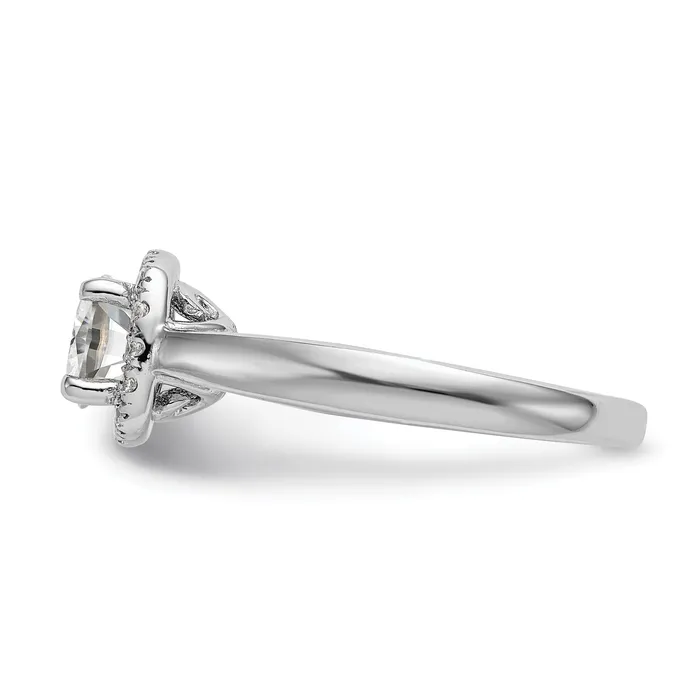 Rings 14k White Gold Round Halo Simulated Diamond Engagement Ring Goldiacom Rings 14k White Gold Round Halo Simulated Diamond Engagement Ring Goldiacom
