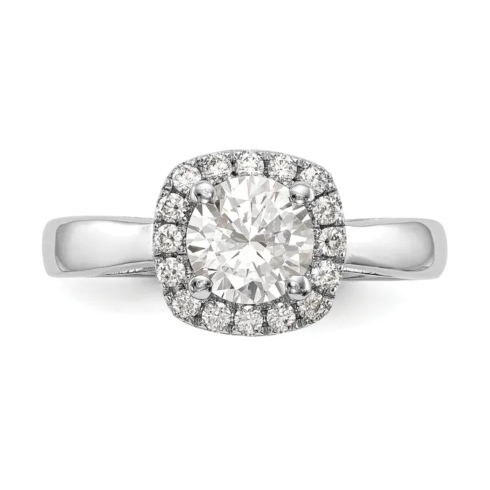 Rings 14k White Gold Round Halo Simulated Diamond Engagement Ring Goldiacom Rings 14k White Gold Round Halo Simulated Diamond Engagement Ring Goldiacom