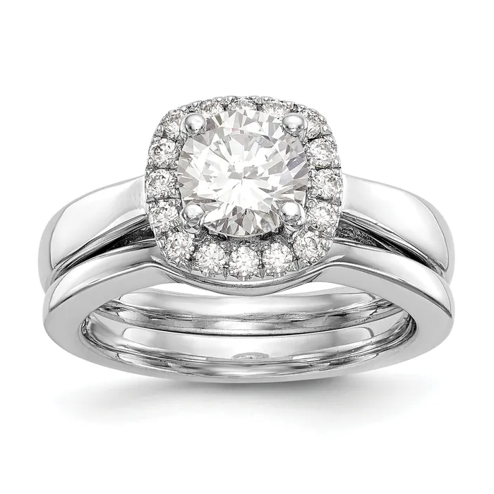 Rings 14k White Gold Round Halo Simulated Diamond Engagement Ring Goldiacom Rings 14k White Gold Round Halo Simulated Diamond Engagement Ring Goldiacom