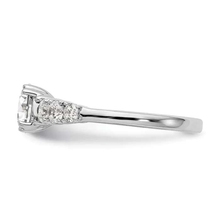 Rings 14K White Gold Simulated Diamond Engagement Ring Goldiacom