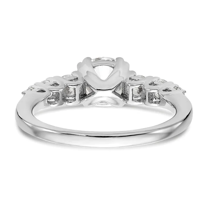 Rings 14K White Gold Simulated Diamond Engagement Ring Goldiacom