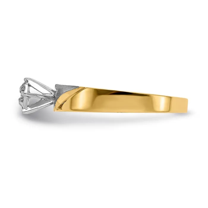 Rings 14K Yellow Gold AA Quality Trio Engagement Ring Goldia