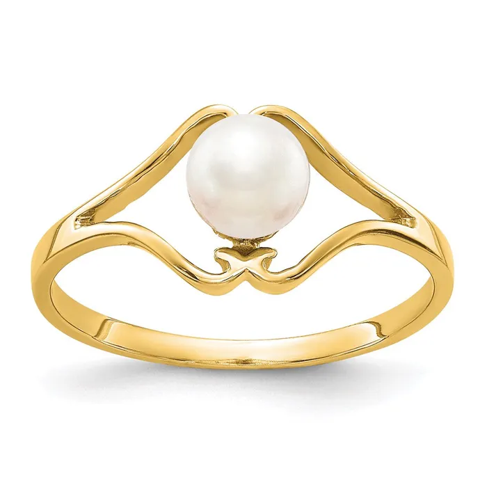 Rings 14K Yellow Gold FW Cultured Pearl Ring Goldia