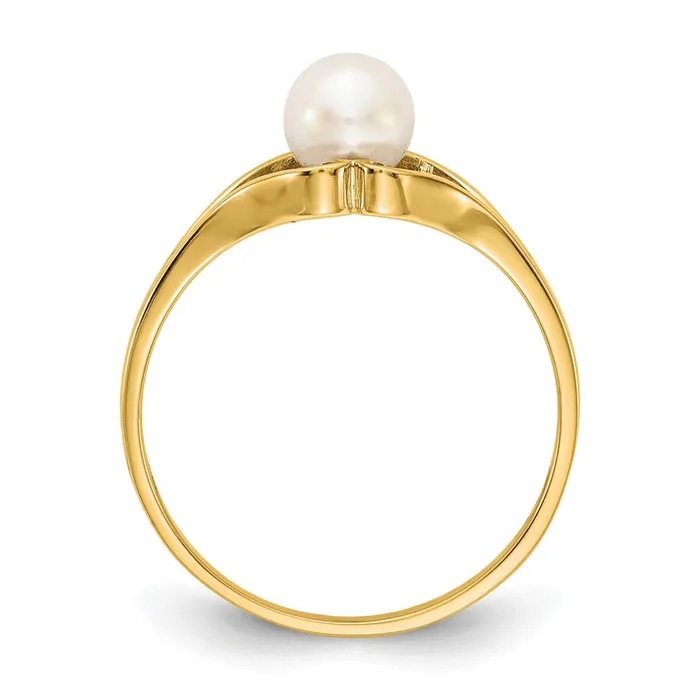 Rings 14K Yellow Gold FW Cultured Pearl Ring Goldia