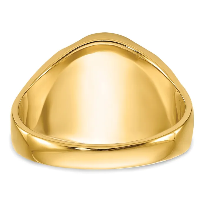 Rings 14k Yellow Gold Mens Polished Antiqued and Grooved with Oval Onyx Masonic Ring Goldia