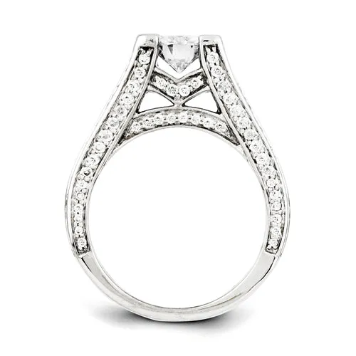 Rings 14ky White Gold DiamondMoissanite Engagement Ring Goldiacom