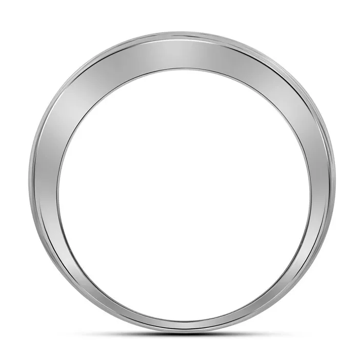Rings gndatlanta 14k White Gold Round Diamond Double Row Wedding Band Ring 15 Cttw