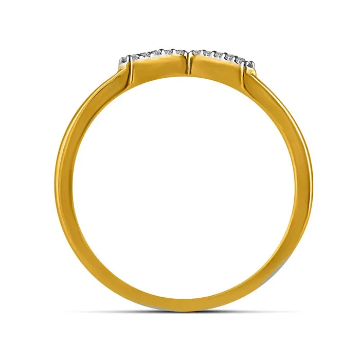 Rings Goldia 010 CT TW Natural Diamond V Chevron Ring in Solid 14K Gold Rings Goldia 010 CT TW Natural Diamond V Chevron Ring in Solid 14K Gold